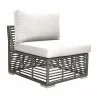 Panama Jack Outdoor Graphite Modular Armless Chair with Cushions - Panama Jack Outdoor Graphite Modular Armless Chair with Cushions