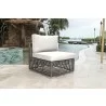 Panama Jack Outdoor Graphite Modular Armless Chair with Cushions - Panama Jack Outdoor Graphite Modular Armless Chair with Cushions