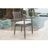 Panama Jack Outdoor Graphite Stackable Arm Chair- Standard Outdoor View