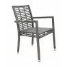 Panama Jack Outdoor Graphite Stackable Arm Chair - Panama Jack Outdoor Graphite Stackable Arm Chair