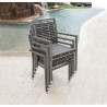 Panama Jack Outdoor Graphite Stackable Arm Chair Set