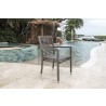 Panama Jack Outdoor Graphite Stackable Arm Chair Outdoor View