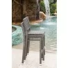 Panama Jack Outdoor Graphite Stackable Barstool - Panama Jack Outdoor Graphite Stackable Barstool