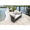 Panama Jack Outdoor Graphite Canopy Daybed with Cushions Half Open