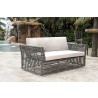 Panama Jack Outdoor Graphite Loveseat with Cushions Outdoor View