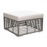 Panama Jack Outdoor Graphite Square Ottoman with Cushion