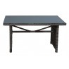 Panama Jack Outdoor Graphite Rectangular High Coffee Table W/Frost Glass Top View