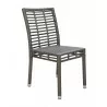 Panama Jack Outdoor Graphite Stackable Side Chair without cushion  - Panama Jack Outdoor Graphite Stackable Side Chair without cushion 
