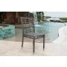 Panama Jack Outdoor Graphite Stackable Side Chair - Panama Jack Outdoor Graphite Stackable Side Chair