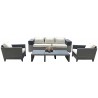 Panama Jack Outdoor Onyx 4-Piece Seating Set with Cushions 001