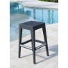 Panama Jack Outdoor Onyx Backless Barstool