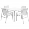 Panama Jack Outdoor Mykonos Aluminum Sling 4 Piece Seating Dining Set 001