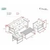 Panama Jack Outdoor Dana Point 4-Piece Seating Set  - Panama Jack Outdoor Dana Point 4-Piece Seating Set 