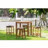 Panama Jack Outdoor Laguna Acacia Wood Rope 5 Piece Backless Pub Dining Set