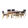 Panama Jack Outdoor Laguna Acacia Wood Rope 7 Piece Dining Set  001