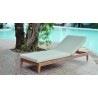 Panama Jack Outdoor Bali Teak Chaise Lounge with Cushion 