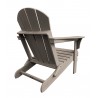 Panama Jack Outdoor Polyresin Folding Adirondack Chair Taupe - Back Angle View