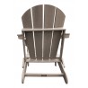 Panama Jack Outdoor Polyresin Folding Adirondack Chair Taupe - Back View