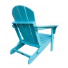 Panama Jack Outdoor Polyresin Folding Adirondack Chair Teal - Back Angle View