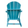 Panama Jack Outdoor Polyresin Folding Adirondack Chair Teal - Back VIew