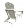 Panama Jack Outdoor Polyresin Folding Adirondack Chair White - Back Angle View