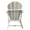 Panama Jack Outdoor Polyresin Folding Adirondack Chair White - Back View