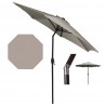 Panama Jack Outdoor 9 Ft Alum Patio Umbrella W/Crank- Grey