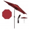 Panama Jack Outdoor 9 Ft Alum Patio Umbrella W/Crank- Red