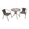 Panama Jack Outdoor Café 3 Pc Chairman of The Boards Bistro Set 