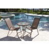 Panama Jack Outdoor Cafe 3 PC Chairman of the Board High back Sling Bistro Set