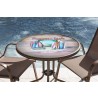Panama Jack Outdoor Cafe 3 PC Chairman of the Board High back Sling Bistro Set 001