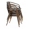 Panama Jack Outdoor Set of 4 Café Stackable Armchair