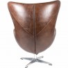 Moe's Home Collection St. Anne Swivel Club Chair - Dark Brown Leather - Back Angle