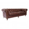 Moe's Home Collection Birmingham Sofa in Dark Brown Leather - Front Side Angle