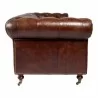 Moe's Home Collection Birmingham Sofa in Dark Brown Leather - Side Angle - Moe's Home Collection Birmingham Sofa in Dark Brown Leather - Side Angle