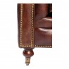 Moe's Home Collection Birmingham Sofa in Dark Brown Leather - Base Angle