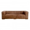 Moe's Home Collection Castle Sofa in Open Road Brown Leather - Front Angle
