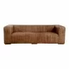 Moe's Home Collection Castle Sofa in Open Road Brown Leather - Front Angle - Moe's Home Collection Castle Sofa in Open Road Brown Leather - Front Angle