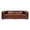 Moe's Home Collection Castle Sofa in Dark Brown Leather - Front Angle