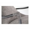 Moe's Home Collection Carlisle Club Chair Rolling Grey Velvet - Seat Closeup Angle