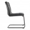 Moe's Home Collection Ansel Dining Chair in Onyx Black Leather  - Set of Two - Side Angle