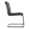 Moe's Home Collection Ansel Dining Chair in Onyx Black Leather  - Set of Two - Side Angle