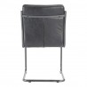 Moe's Home Collection Ansel Dining Chair in Onyx Black Leather - Set of Two - Back Angle