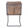 Moe's Home Collection Ansel Dining Chair in Grazed Brown Leather - Set of Two - Back Angle