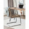 Moe's Home Collection Ansel Dining Chair in Grazed Brown Leather - Set of Two - Lifestyle