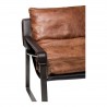 Moe's Home Collection Connor Club Chair in Open Road Brown Leather - Arm Closeup