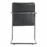 Moe's Home Collection Ansel Dining Arm Chair in Onyx Black Leather - Set of Two - Back Angle - Moe's Home Collection Ansel Dining Arm Chair in Onyx Black Leather - Set of Two - Back Angle
