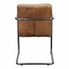 Moe's Home Collection Ansel Dining Arm Chair in Grazed Brown Leather - Set of Two - Back Angle - Moe's Home Collection Ansel Dining Arm Chair in Grazed Brown Leather - Set of Two - Back Angle