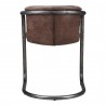 Moe's Home Collection Freeman Dining Chair in Grazed Brown Leather - Set of Two - Back Angle