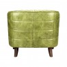 Moe's Home Collection Magdelan Tufted Arm Chair - Jungle Grove Green Leather - Back Angl